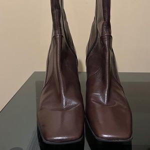 Nine West brown leather boots size 9